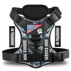 Reflective Breathable Solid Color Polyester Dog Strap (Option: Camouflage colour-S)